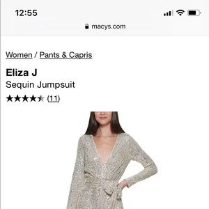 sequinned jumpsuit worn once for wedding reception